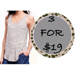 3/$19 Gap vneck curved hem tank sleeveless tee